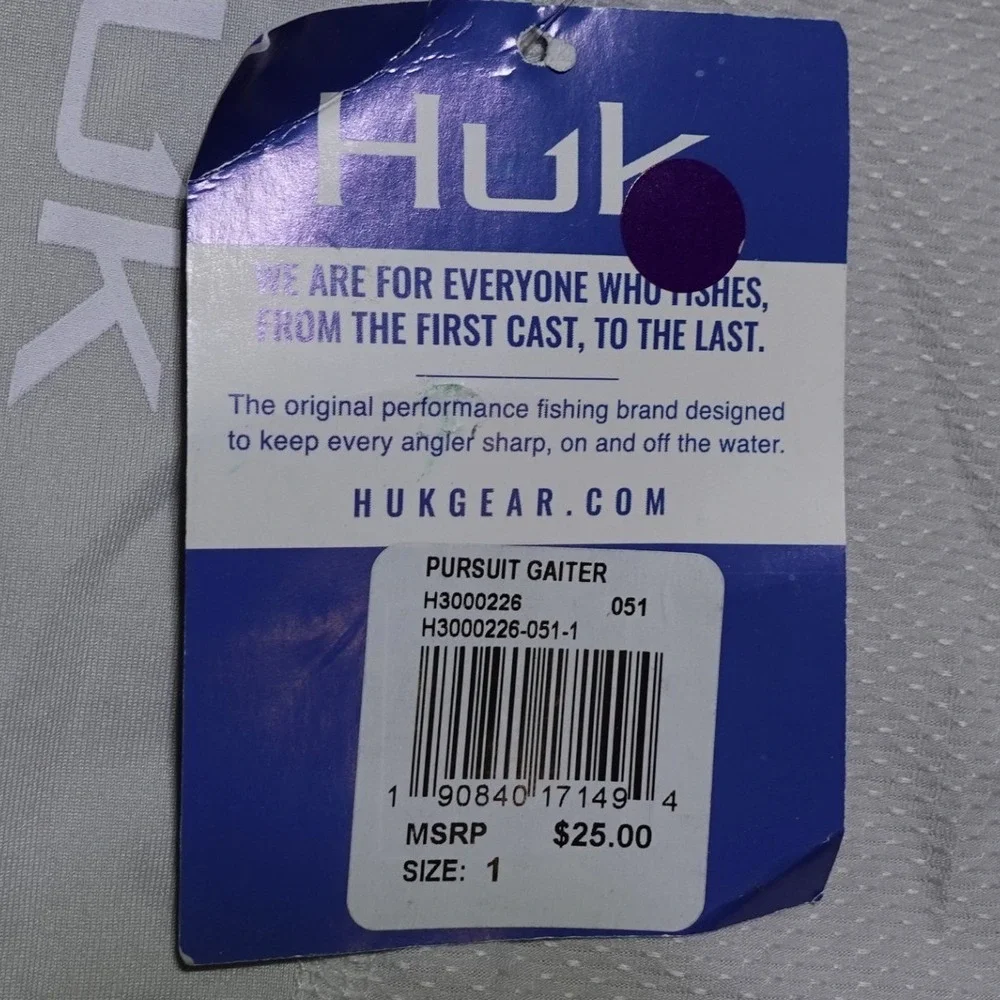 PACK OF 3 Huk Pursuit Gaiter Unisex OS Grey Performance Fishing Sun Neck Gaiter